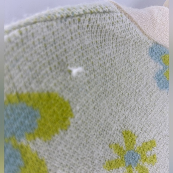 Witty Fox floral Green and Blue crop cardigan - Picture 3 of 7